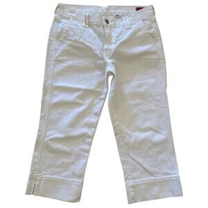 Outback Capri White Denim Jeans Size 8 Pet